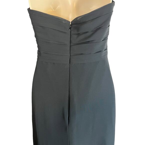 Bill Levkoff Strapless Formal Gown Dress 2 Wedding MOB Black Tie Bridesmaid - Picture 9 of 10